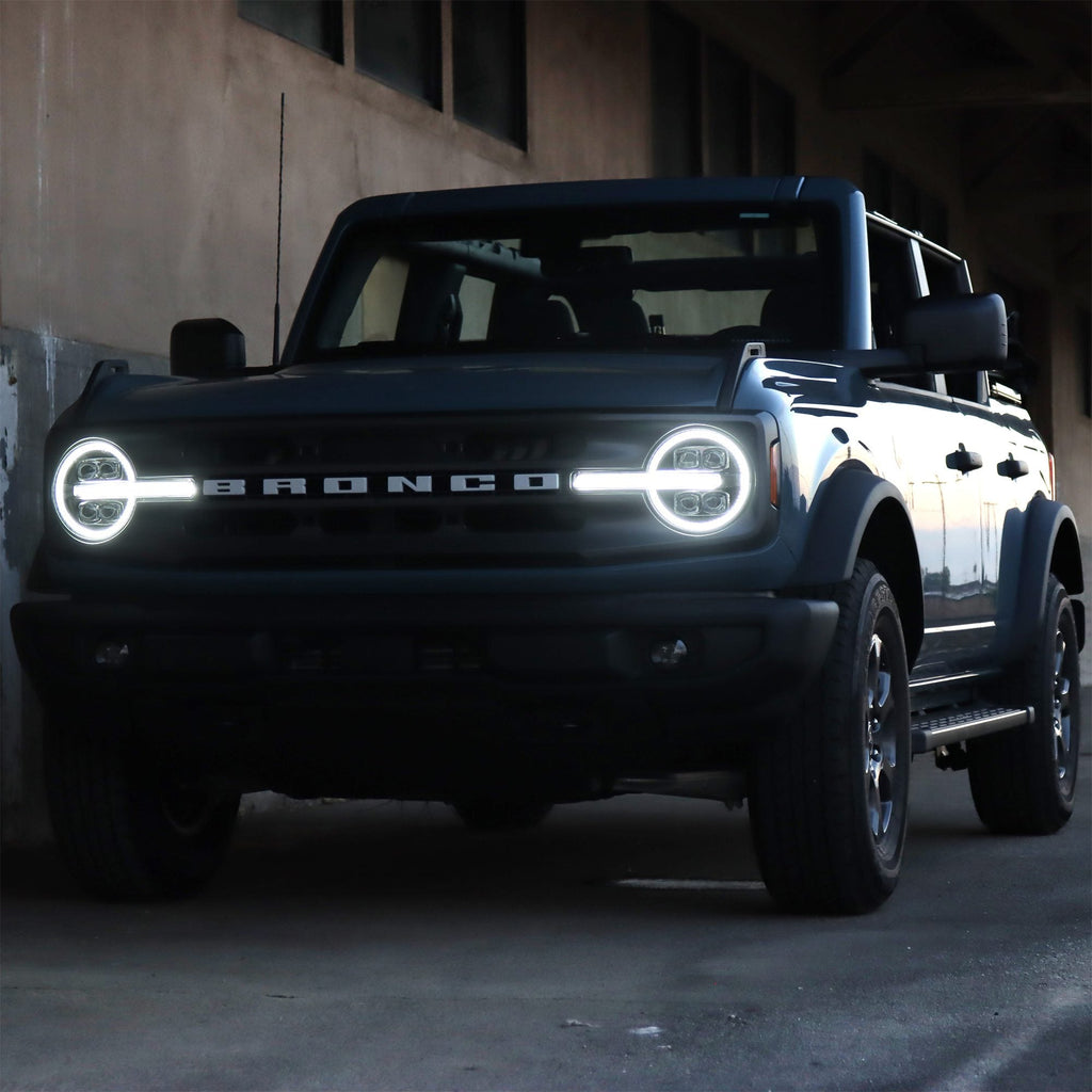 21-25 Ford Bronco / 22-25 Ford Bronco Raptor NOVA-Series LED Projector Headlights Alpha-black