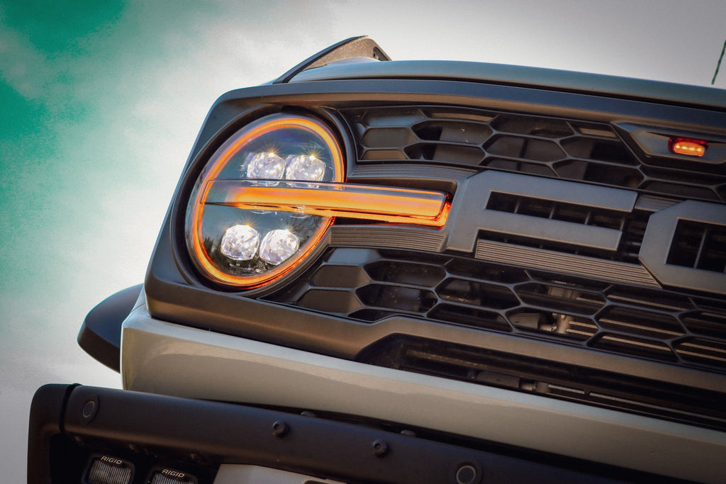 21-25 Ford Bronco / 22-25 Ford Bronco Raptor NOVA-Series LED Projector Headlights Alpha-black