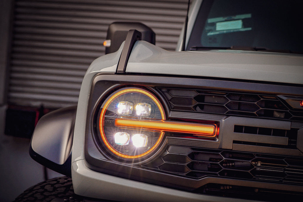 21-25 Ford Bronco / 22-25 Ford Bronco Raptor NOVA-Series LED Projector Headlights Alpha-black