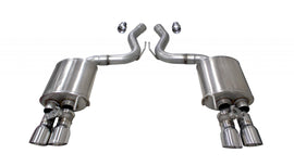 Corsa Performance 3.0 Inch Valved Axle-Back Sport Dual Exhaust Polished 4.0 Inch Tips 18-Present Mustang GT Fastback Active Valves 5.0L V8 Stainless Steel (21002)