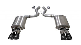Corsa Performance 3.0 Inch Valved Axle-Back Sport Dual Exhaust Black 4.0 Inch Tips 18-Present Mustang GT Fastback Active Valves 5.0L V8 Stainless Steel (21002BLK)