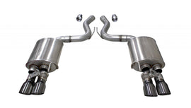 Corsa Performance 3.0 Inch Valved Axle-Back Sport Dual Exhaust Gunmetal 4.0 Inch Tips 18-Present Mustang GT Fastback Active Valves 5.0L V8 Stainless Steel (21002GNM)