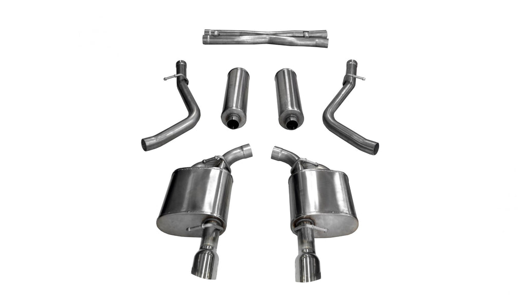 Corsa Performance Cat Back Polished 17-18 Dodge Charger 5.7L V8 Tip Inlet 4.5 Inch Dual Rear Sound Level Sport (21003)