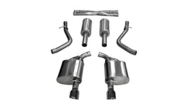 Corsa Performance Charger Cat Back Exhaust 17-18 Dodge Charger 5.7L V8 4.5 Inch Black Tip Extreme Sound (21004BLK)