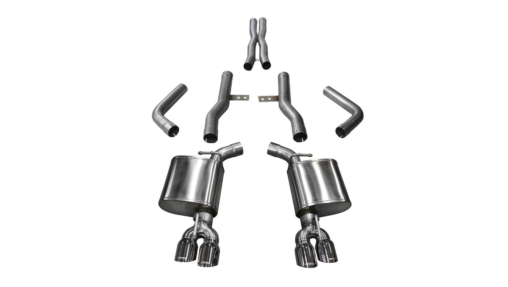 Corsa Performance Challenger Cat Back Exhaust 17-18 Dodge Challenger 5.7L V8 3.5 Inch Polished Tip Extreme Sound (21006)