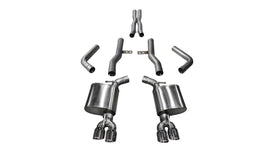 Corsa Performance Challenger Cat Back Exhaust 17-18 Dodge Challenger 5.7L V8 3.5 Inch Polished Tip Extreme Sound (21006)