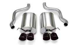 Corsa Performance Corvette 2.5 Inch Axle-Back Dual Rear Exit with Twin 4.5 Inch Black PVD Pro-Series Tips Sport Sound 05-07 Corvette 6.0 Liter (21009BLK)