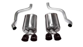 Corsa Performance Corvette 2.5 Inch Axle-Back Dual Rear Exit with Twin 4.5 Inch Black PVD Pro-Series Tips Sport Sound 09-13 Corvette 6.2 Liter (21011BLK)