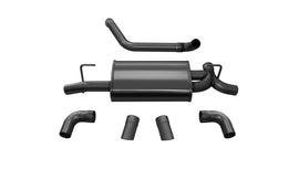 Corsa Performance Jeep JL Axle Back Exhaust 2.5 Inch Dual Rear Exit W/Turn Down Outlets 18 Wrangler JL Sport Black db By (21013BLK)