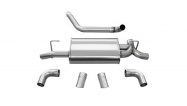 Corsa Performance Jeep JL Axle Back Exhaust 2.5 Inch Dual Rear Exit W/Turn Down Outlets 18 Wrangler JL Sport Polished db By (21013)