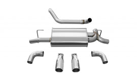 Corsa Performance Jeep JL Axle Back Exhaust 2.5 Inch Dual Rear Exit W/Rolled 3.5 Inch Tips 18 Wrangler JL Sport Polished db By (21014)