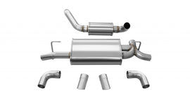 Corsa Performance Jeep JL Axle Back Exhaust 2.5 Inch Dual Rear Exit W/Turn Down Outlets 18 Wrangler JL Touring Polished db By (21015)