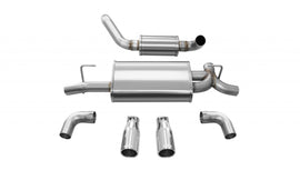 Corsa Performance Jeep JL Axle Back Exhaust 2.5 Inch Dual Rear Exit W/Rolled 3.5 Inch Tips 18 Wrangler JL Touring Polished db By (21016)
