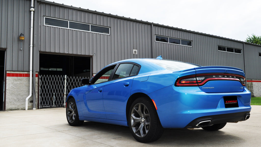 Corsa Performance Charger/300 Cat Back Exhaust 17-18 Dodge Charger/Chrysler 300 5.7L V8 4.5 Inch Polished Tip Extreme Sound (21018)