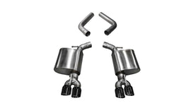 Corsa Performance 3.5 Inch Axle-Back Dual Side Exit 15-18 Challangerwith Black Pro-Series Tips (21020BLK)