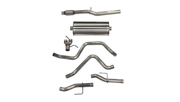 Corsa Performance 2019+ Silverado Sierra 6.2L V8 3.0 Inch Dual Rear Exit Catback Exhaust System 147.5 WB (21033)