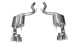 Corsa Performance Mustang Axle-Back Exhaust System 18-19 Ford Mustang GT 5.0L V8 Polished 3.0 Inch W/Twin 4.0 Inch Tips Sport Sound Level (21039)