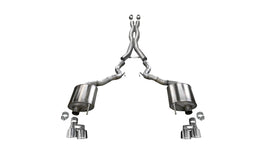 Corsa Performance 3.0 Inch Cat-Back Dual Rear Exit with Twin 4.0 Inch Polished Pro-Series Tips 18-23 Ford Mustang GT (21048)