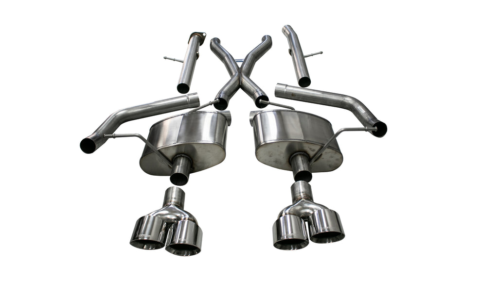 Corsa Performance Grand Cherokee 2.75 Inch Cat-Back Dual Rear Exit 18-20 Grand Cherokee with Twin 4.5 Inch Polished Pro-Series Tips Xtreme Sound Level (21052)