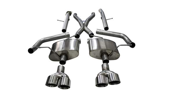 Corsa Performance Grand Cherokee Cat-Back Exhaust 2.75 Inch Dual For Grand Cherokee 12-20 Rear Exit with Twin 4.5 Inch Polished PVD Pro-Series Tips (21058)