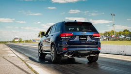 Corsa Performance Grand Cherokee Cat Back Exhaust 2.75 Inch For 12-20 Jeep Grand Cherokee Rear Exit with Twin 4.5 Inch Black PVD Pro-Series Tips (21058BLK)