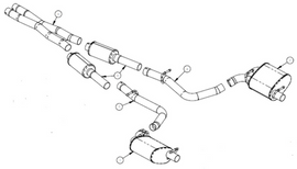 Corsa Performance 2.5 Inch Cat-Back Dual Rear Exit 15-23 Dodge Charger/15-23 Chrysler 300 (21064)
