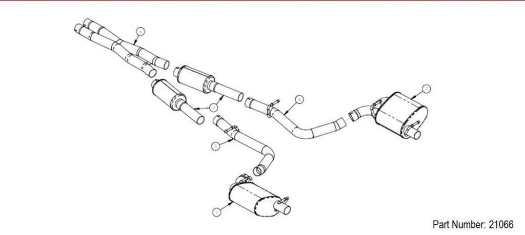 Corsa Performance 2.5 Inch Cat-Back Dual Rear Exit 15-24 Dodge Challenger (21066)