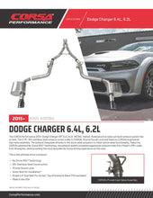 Load image into Gallery viewer, Corsa Performance 2.75 Inch Valved Cat-Back Dual Rear Exit with Single 4.5 Inch Polished Tips 15-24 Dodge Charger (21072)