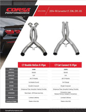 Load image into Gallery viewer, Corsa Performance 3.0 Inch Cat Connect X-Pipe 14-19 Chevrolet Corvette (21078)