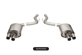 Corsa Performance 3.0 Inch 304 Stainless Steel Dual Rear Exit Axleback Exhaust System with Active Valves, Fits to mid-pipes, 15-20 Ford Mustang (21098)