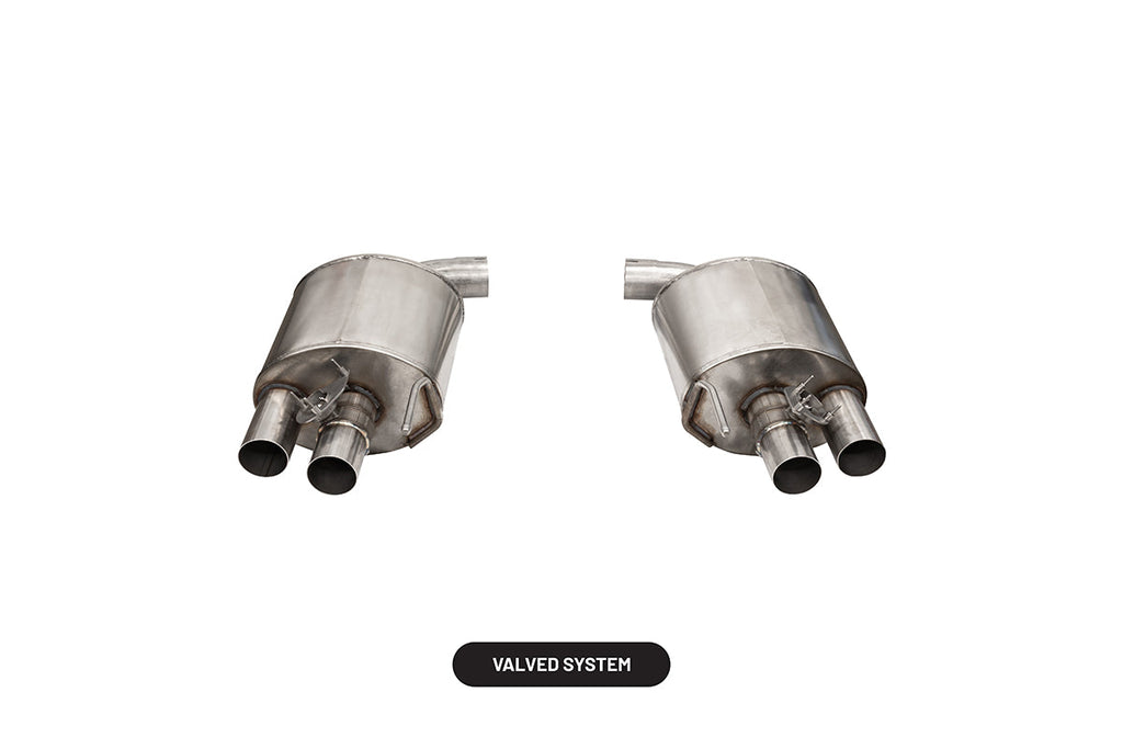 Corsa Performance 3.0 Inch 304 Stainless Steel Dual Rear Exit Axleback Exhaust System with Active Valves, Fits to mid-pipes, 15-20 Ford Mustang (21098)