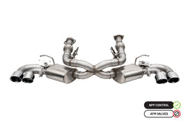 Corsa Performance 3.0 Inch Cat-Back Dual Rear Exit NPP Exhaust System with AFM Simulator and 4.5 Inch Polished Pro-Series Tips 20-25 Chevrolet Corvette (21103)