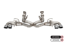 Corsa Performance 3.0 Inch Muffler Delete Cat-Back Exhaust System with NPP Sound control and 4.5 Inch Polished Pro-Series Tips 20-25 Chevrolet Corvette (21105)