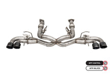 Load image into Gallery viewer, Corsa Performance 3.0 Inch Muffler Delete Cat-Back Exhaust System with NPP Sound control and 4.5 Inch Pro-Series Black Tips 20-25 Chevrolet Corvette C8 (21105BLK)