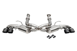 Corsa Performance 3.0 Inch Cat-Back Dual Rear Exit Exhaust System with NPP and AFM Simulators and 4.5 Inch Black PVD Pro-Series Tips 20-25 Chevrolet Corvette C8 (21108BLK)
