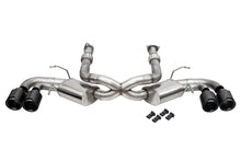 Load image into Gallery viewer, Corsa Performance 3.0 Inch Cat-Back Dual Rear Exit Exhaust System with NPP and AFM Simulators and 4.5 Inch Polished Caron Fiber Black Tips 20-25 Chevrolet Corvette C8 (21108CFBLK)