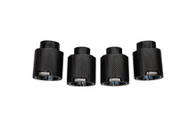 Load image into Gallery viewer, Corsa Performance C8 Corvette 4.5 Inch Carbon Fiber Black PVD Exhaust Tip Kit (4Black Tips) 20-25 Chevrolet Corvette C8 (21109CFBLK)
