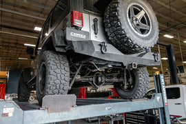 Corsa Performance 2.75 Inch Cat-Back Single Rear Exit with Turn Down Tip 07-18 Jeep Wrangler JKU 116 Inch Wheel Base (21121)