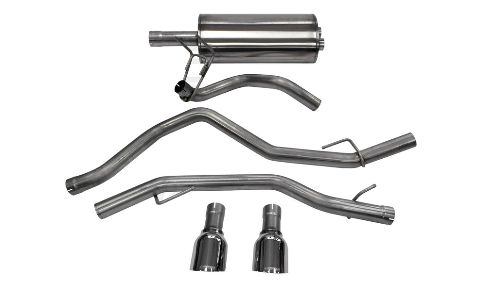 Corsa Performance 3 Inch Cat-Back Exhaust 4 Inch Polished Pro-Series Slash Cut Twin Tip 09-23 RAM 1500 140.5 Inch Wheel Base (21139)