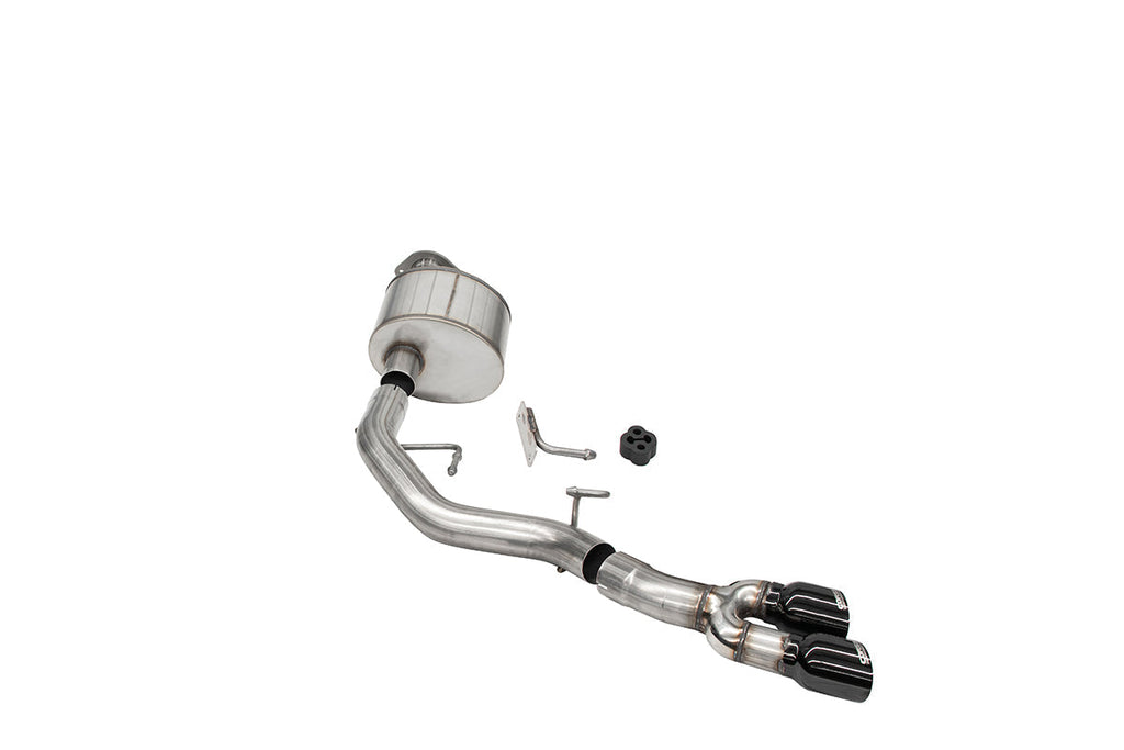 Corsa Performance 3.0 Inch Front of Tire Exit Catback Exhaust System with Twin 3.5 Inch Pro Series Black Tips 21-25 Ford F-150 122 Inch Wheel Base (21141BLK)