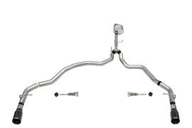 Corsa Performance 3.0 Inch Dual Rear Exit Catback Exhaust System with Flat Cut 4.0 Inch Dual Wall Black Tips 21-25 Ford F-150 122 Inch Wheel Base (21143BLK)