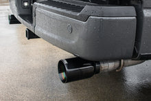 Load image into Gallery viewer, Corsa Performance 3.0 Inch Dual Rear Exit Catback Exhaust System with Flat Cut 4.0 Inch Dual Wall Black Tips Sport Sound Level 21-25 Ford F-150 141 Inch Wheel Base (21155BLK)