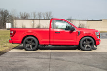 Load image into Gallery viewer, Corsa Performance 3.0 Inch Front of Tire Exit Catback Exhaust System with Twin 3.5 Inch Pro Series Black Tips Sport Sound Level 21-25 Ford F-150 157 Inch Wheel Base (21159BLK)