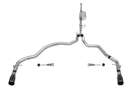 Corsa Performance 3.0 Inch Dual Rear Exit Catback Exhaust System with Flat Cut 4.0 Inch Dual Wall Black Tips 21-25 Ford F-150 EcoBoost 157 Inch Wheel Base (21170BLK)