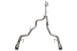Corsa Performance 3.0 Inch to 2.75 Inch Dual Rear Exit Cat-back Exhaust System with 4.0 Inch Polished Straight Cut Tips Sport Sound Level 22-25 Ford F-150 Tremor 145 Inch Wheel Base (21184)