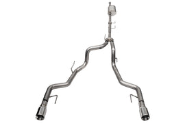 Corsa Performance 3.0 Inch to 2.75 Inch Dual Rear Exit Cat-back Exhaust System with 4.0 Inch Polished Straight Cut Tips 21-25 Ford F-150 Tremor 145 Inch Wheel Base (21185)