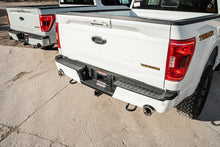 Load image into Gallery viewer, Corsa Performance 3.0 Inch to 2.75 Inch Dual Rear Exit Cat-back Exhaust System with 4.0 Inch Polished Straight Cut Tips 21-25 Ford F-150 Tremor 145 Inch Wheel Base (21185)