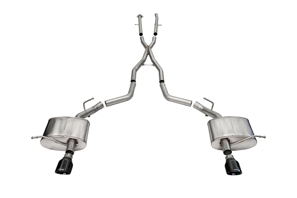 Corsa Performance 2.5 Inch Dual Rear Exit Cat-Back Exhaust System with Single 4.5 Inch Black PVD Pro-Series Tips 11-24 Dodge Durango (21186BLK)