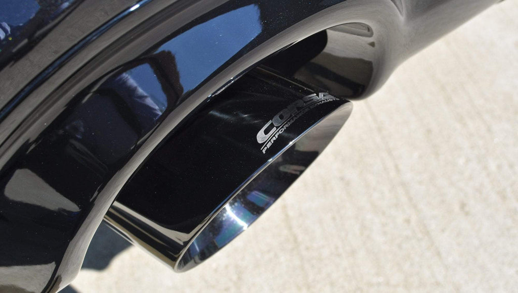 Corsa Performance 2.5 Inch Dual Rear Exit Cat-Back Exhaust System with Single 4.5 Inch Black PVD Pro-Series Tips 11-21 Jeep Grand Cherokee (21187BLK)