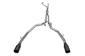 Corsa Performance 3.0 Inch Dual Rear Exit Catback Exhaust System with Flat Cut 5.0 Inch Dual Wall Black Powder Coat Tips 21-24 Dodge RAM TRX 144.6 Inch Wheel Base (21190BPC)
